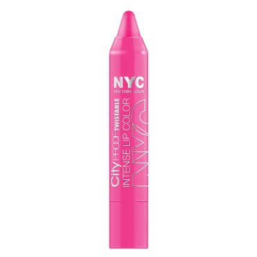 N.Y.C. New York Color City Proof Twistable Intense Lip Color, Fulton St Fuschsia, 0.09 Ounce