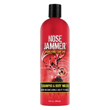 Nose Jammer Hunting Accessories - Hunting Body Wash and Shampoo - Clean, Moisturizes And Refreshes, No Sulfates, Prabens Or Dyes, Scent Away For Hunting, 12 oz.