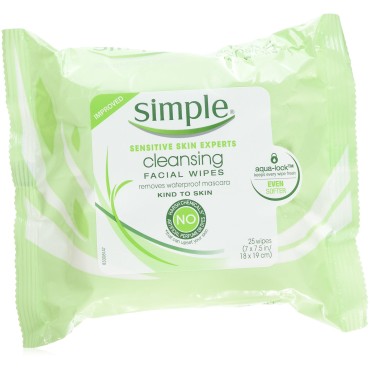Simple Facial Wipes Twin Size 50ct Simple Facial Wipes Twin Pack 50ct