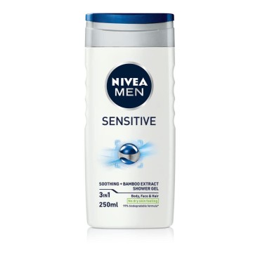 Nivea Men Sensitive Shower Gel 250 ml - Pack of 6
