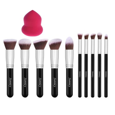 Makeup Brushes Beauty Sponge Blender 10 Pcs Kabuki...