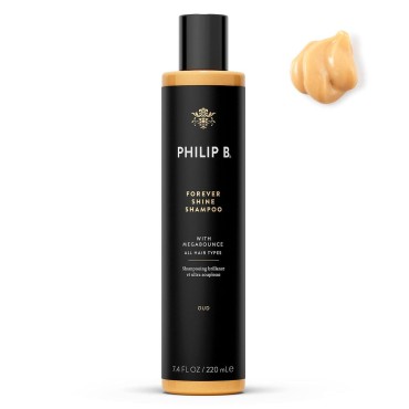 PHILIP B. Forever Shine with Megabounce Shampoo 7.4 oz - Volumizing Cleanser With Notes of Pure Oud Leaves Hair Smooth & Glossy, Reduces Frizz, For All Hair Types