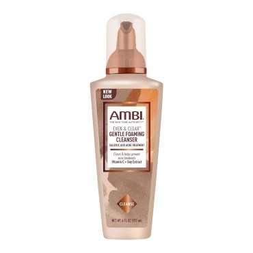 AMBI Even and Clear Foaming Cleanser, Salicylic Ac...