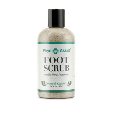 PhysAssist Foot Scrub 8 oz. with Tea Tree, Pepperm...