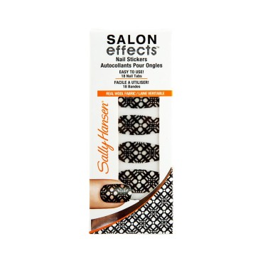 Sally Hansen Salon Effects Couture Nail Stickers, Black To Basic, 18 Count