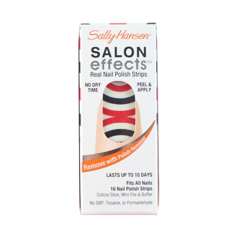 Sally Hansen Salon Effects Real Nail Polish Strips, Stripe Out, 16 Count