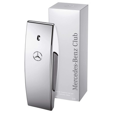 Mercedes-Benz Club - Elegant Fragrance - Sensual Woody Aromatic Notes - Mesmerize The Senses With Original Luxury Men’s Eau De Toilette Spray - 3.4 oz