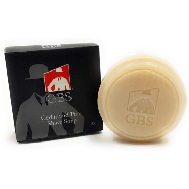 G.B.S 97% All Natural Shave Soap Set for Men, Cedar & Pine