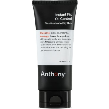 Anthony Instant Fix Oil Control for Men - Mattifying Lotion for Oily Skin - Moisturizer and Pore Minimizer Instantly Eliminates Shine - 3 Fl Oz