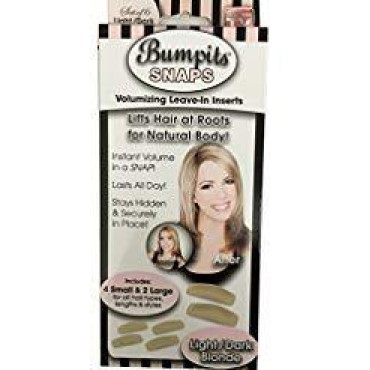 Bumpits Snaps Hair Volumizing Leave-in Inserts,Light/Dark Blonde Lifts Hair at Roots for Natural Volume