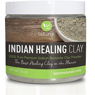 La Lune Naturals Bentonite Clay, Indian Healing Clay 16 Oz w/eBook