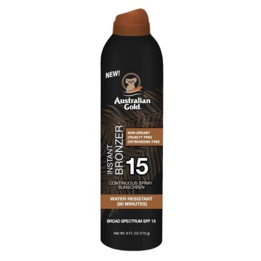 Australian Gold Continuous Spf#15 Spray 6 Ounce With Bronzer (177ml) (2 Pack)