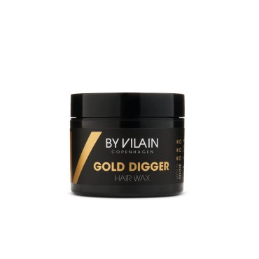 By Vilain Gold Digger Hair Wax - Super Strong Hold Matte Finish Clean Cut Look Long Lasting Hair Pomade Easy to Style for Fullness & Texture Smoothing & Slick Hair Molding Wax Paste Gel for Men 65ml