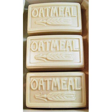 3 Pk Oatmeal Soap - Goatmilk & Shea Formula - Fragrance Free - 4 oz bars