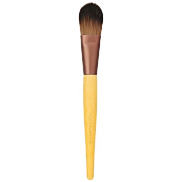 EcoTools Flat Foundation Brush, Made with Recycled and Sustainable Materials, Cruelty Free Synthetic Taklon Bristles, Aluminum Ferrule, Recycled Packaging