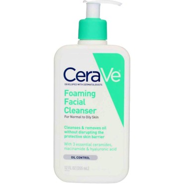 CeraVe Foaming Facial Cleanser, 12 Ounce...