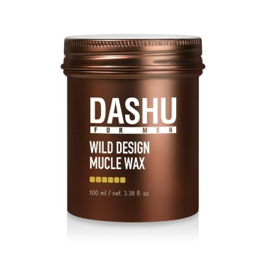 DASHU Wild Design Mucle Wax 3.5oz - Strong Hold Without Shine, Easy to Wash, Styling Wax