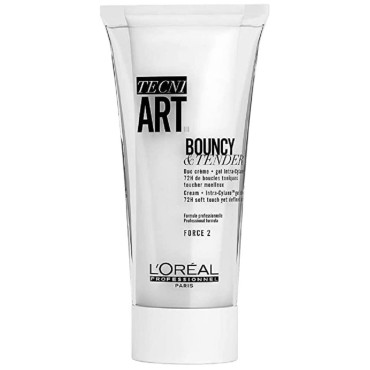 L'Oreal Professionnel Bouncy & Tender | For All Hair Types | Curl Defining Gel | Provides Light Hold | 5.1 Fl. Oz.