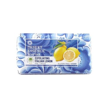 Desert Essence Bar Soap, Exfoliating Italian Lemon, 5 Ounce