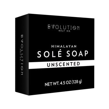 Evolution Salt - Himalayan Sole Bath Soap Unscented, 4.5 oz
