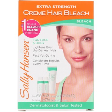 Sally Hansen Creme Hair Bleach Extra Strength For Face & Body (6 Pack)
