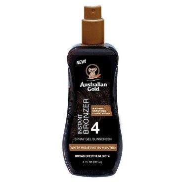 Australian Gold Spf#04 Spray Gel With Instant Bronzer 8 Ounce (235ml) (6 Pack)