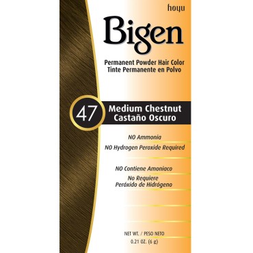 Bigen Powder Hair Color #47 Medium Chestnut, 0.21 ...