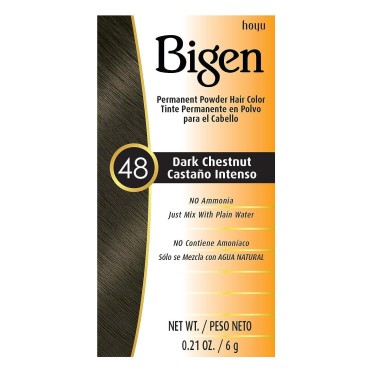 Bigen Powder Hair Color #48 Dark Chestnut 0.21oz (...