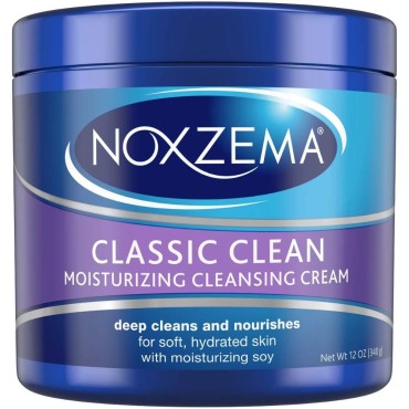 Noxzema Classic Clean, Moisturizing Cleansing Cream 12 Oz (Pack of 6)
