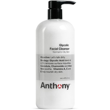 Anthony Glycolic Facial Cleanser for Men - Daily C...