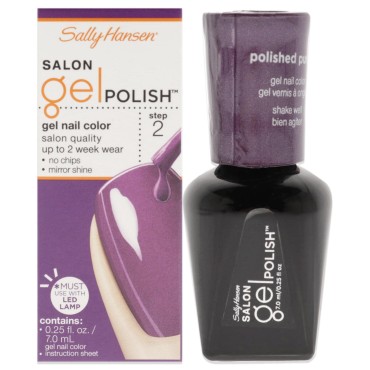 Sally Hansen Salon Gel Nail Polish, Polished Purple, 0.25 Fl Oz (Pack of 1)