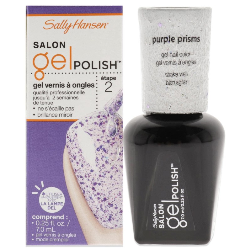 Sally Hansen Salon Gel Polish Nail Lacquer, Purple Prisms, 0.14 Fl Oz