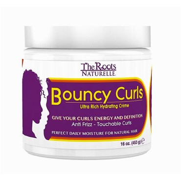 The Roots Naturelle Curly Hair Products Bouncy Curls (16 Ounce). Anti-Frizz Cream.