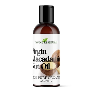 Organic Unrefined Macadamia Nut Oil | 2oz Imported From Italy | 100% Pure | Food Grade | Offers Relief From Dry, Cracked Skin, Eczema, Psoriasis, Dermatitis, Rosacea & More | Best Natural Moisturizer