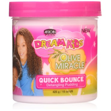 African Pride Dream Kids Olive Miracle Quick Bounce Detangling Pudding, 15 Oz