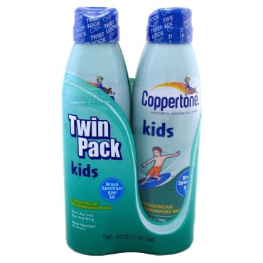 Coppertone Continuous Spf#50 Spray Clear Kids Twin Pack (2 Pack)