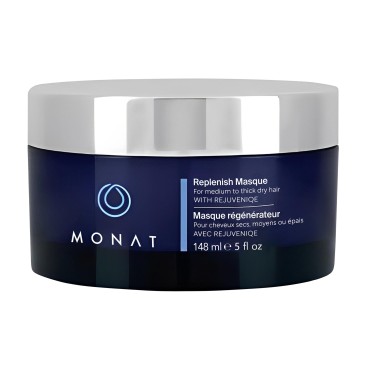 MONAT Replenish™ Masque Infused with Rejuveniqe® - Hair Masque that Deeply Condition Medium to Thick Hair. Hydrating Hair Mask w/ Pea Extract & Vegan UV Protectant - Net Wt. 148 ml ? 5.0 fl. oz.