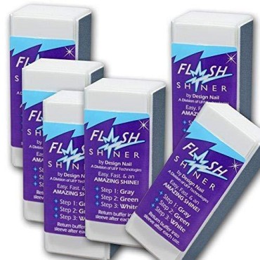 Flash Shiner 3 Ways Nail Buffer Shine Gloss 6 Pieces Deal