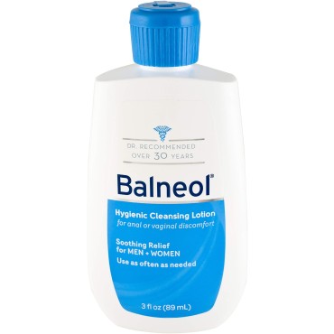 Balneol Hygienic Cleansing Lotion Bottles, 3 Fl Oz (Pack of 6)