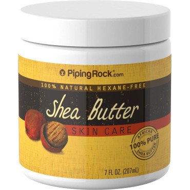Piping Rock Shea Butter Lotion | 7 fl oz | Hexane-Free Cream | 100% Pure | Nourishing and Moisturizing