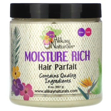 Alikay Naturals Moisturizer Rich Hair Parfait Natural Shea Butter, Argan Oil & Coconut Oil 8 Ounce
