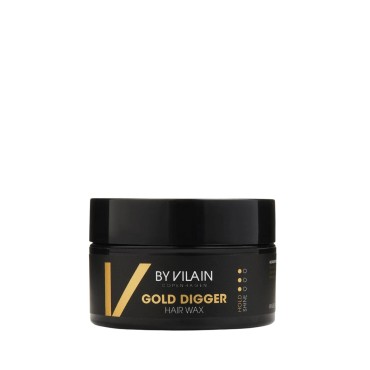 By Vilain Gold Digger Hair Wax - Super Strong Hold Matte Finish Clean Cut Look Long Lasting Hair Pomade Easy to Style for Fullness & Texture Smoothing & Slick Hair Molding Wax Paste Gel for Men 15ml
