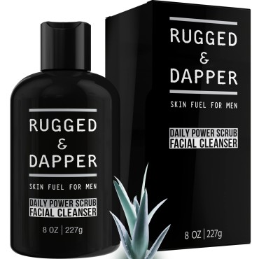 RUGGED & DAPPER - Premium Face Wash -2-in-1 Exfoliating Facial Wash and Foaming Face Cleanser for Men with Oily, Sensitive or Combination skin made with Natural and Organic Ingredients