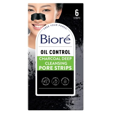 Biore Charcoal Blackhead Remover Pore Strips, Deep...