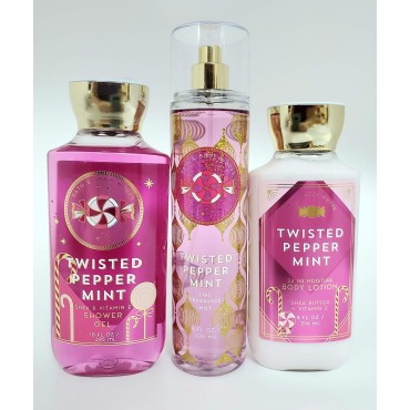 Bath Body Works Twisted Peppermint Mist , Shower Gel and Lotion