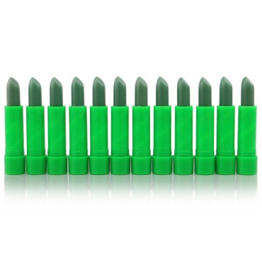 12pc Princessa ALoe Mood Lipstick Green Color #L93A