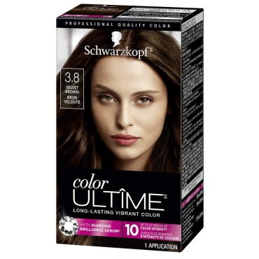 Schwarzkopf Color Ultime Permanent Hair Color Cream, 3.8 Velvet Brown