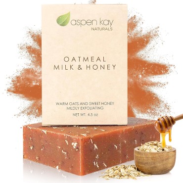 Aspen Kay Naturals Handmade Oatmeal Soap Bar for F...