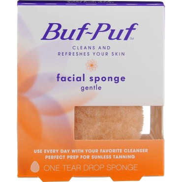 Buf-Puf Gentle Facial Sponge â€“ Face Scrubber for Dry Skin â€“ 1 Count (Pack of 3)