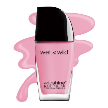 wet n wild Wild Shine Nail Polish, Tickled Pink, Nail Color